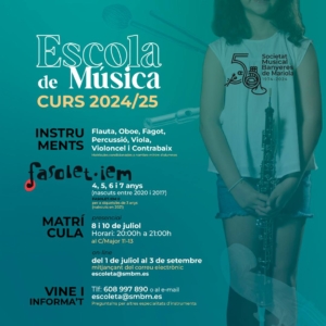 Read more about the article Escola de música SMBM curs 2024-2025