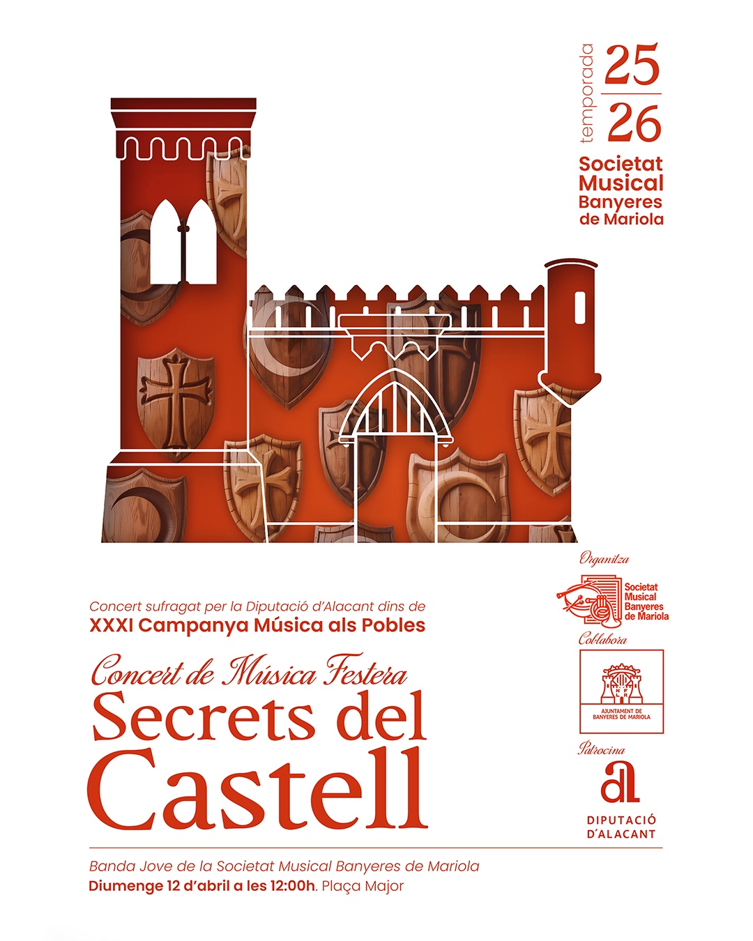 Més informació sobre l'article Concert de música festera – Secrets del Castell – 12-04-2026